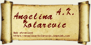 Angelina Kolarević vizit kartica